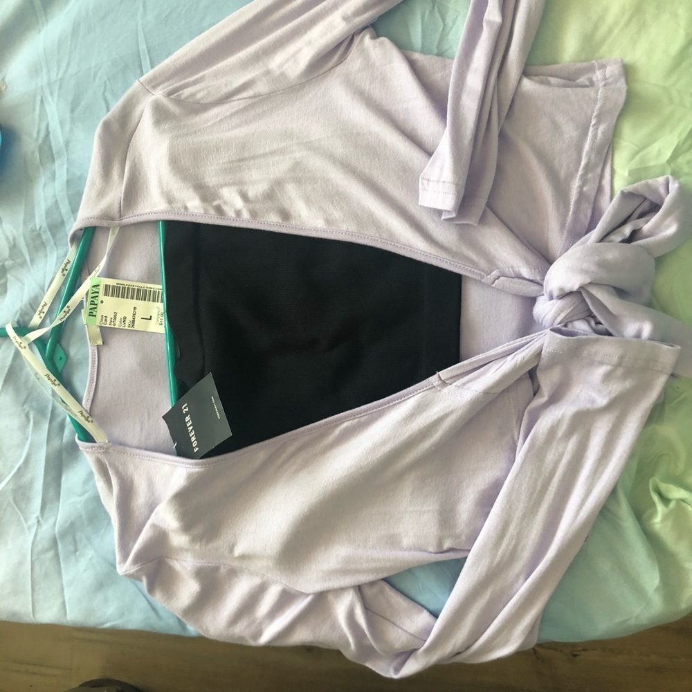 NWT Crop-top and over blouse